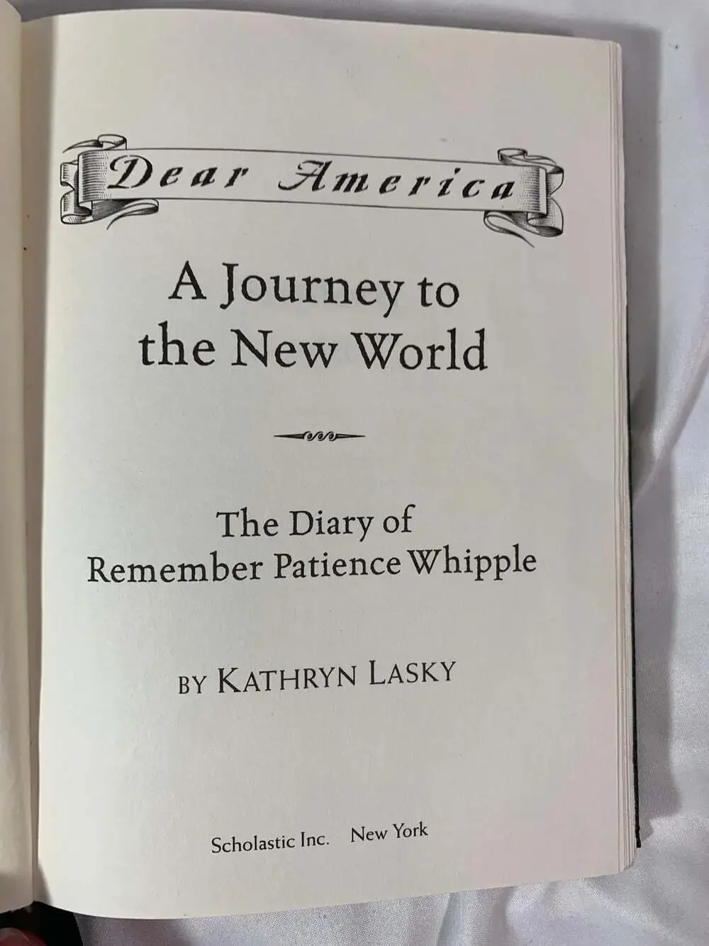 Dear America book A Journey to the New World